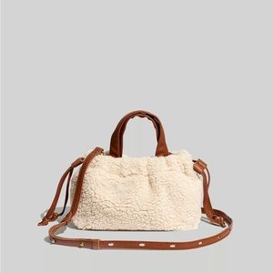 madewell • piazza mini crossbody bag in sherpa